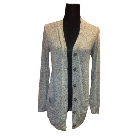 NWT Women's Moa Moa Soft Gray Button Down Cardigan w/Pockets Size: S - Picture 5 of 6